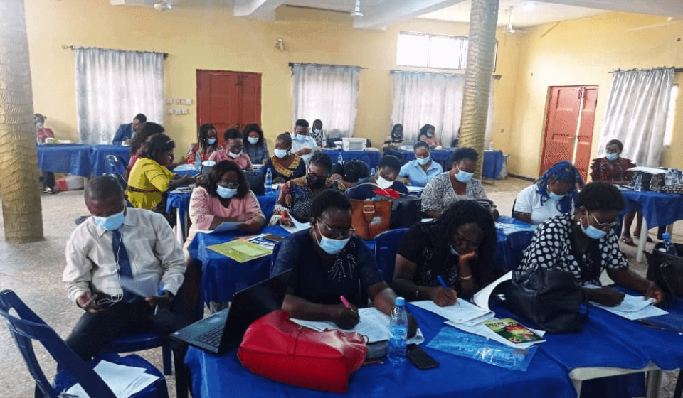 The Delta State participants doing the pre-test at the 2-week STOT in Delta State commenced 25th October 2021